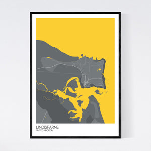 Lindisfarne Island Map Print