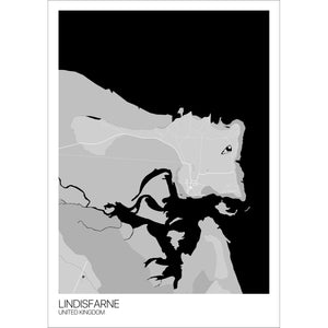 Map of Lindisfarne, United Kingdom