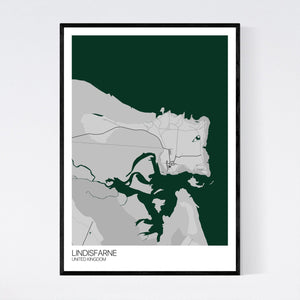 Lindisfarne Island Map Print