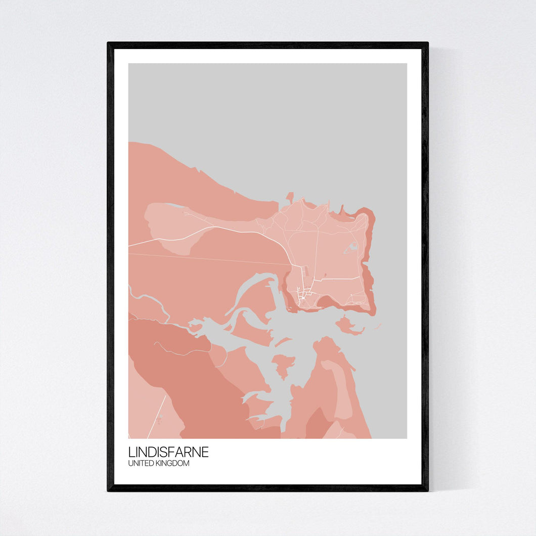Lindisfarne Island Map Print
