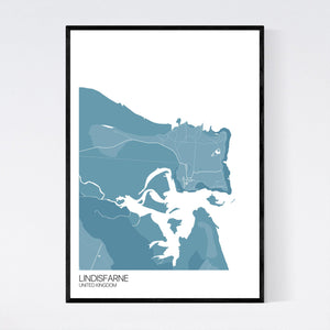 Lindisfarne Island Map Print