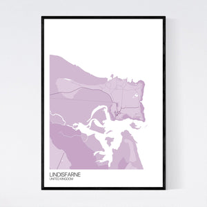 Lindisfarne Island Map Print