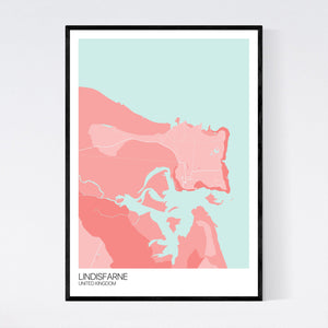 Lindisfarne Island Map Print