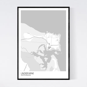 Lindisfarne Island Map Print