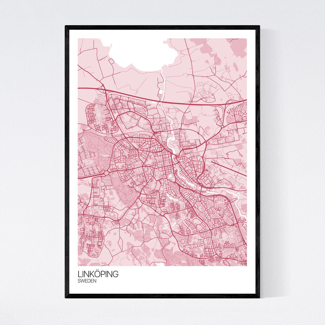 Linköping City Map Print