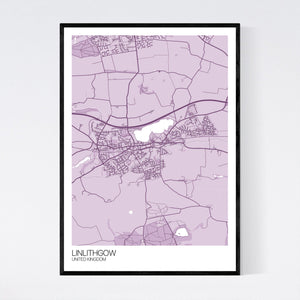 Linlithgow City Map Print