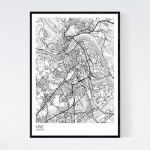 Load image into Gallery viewer, Linz City Map Print
