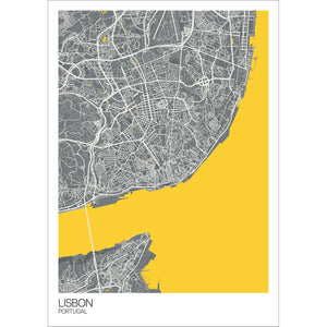 Map of Lisbon, Portugal