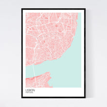 Load image into Gallery viewer, Lisbon City Map Print