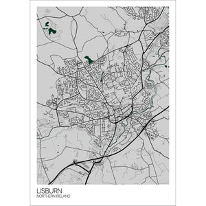 Map of Lisburn, Northern Ireland