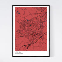 Load image into Gallery viewer, Lisburn City Map Print