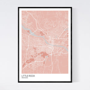 Little Rock City Map Print