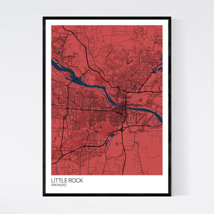 Little Rock City Map Print