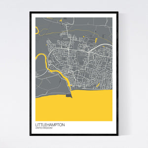 Littlehampton City Map Print