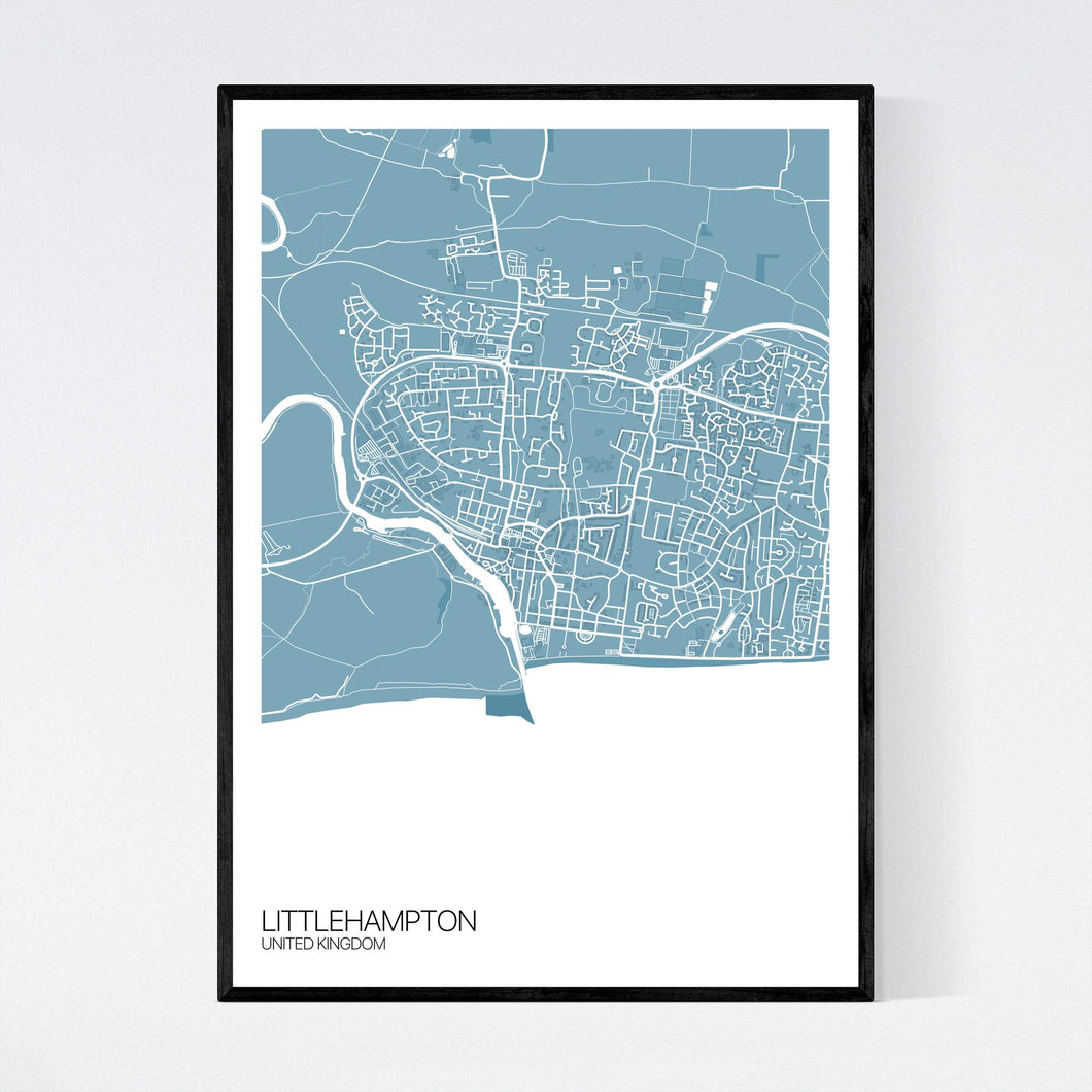 Littlehampton City Map Print