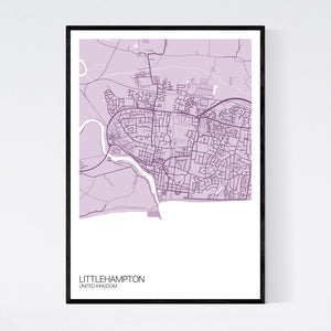 Littlehampton City Map Print