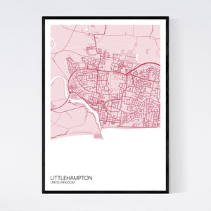 Littlehampton City Map Print