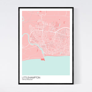 Littlehampton City Map Print