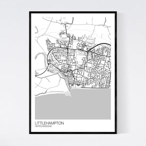 Littlehampton City Map Print