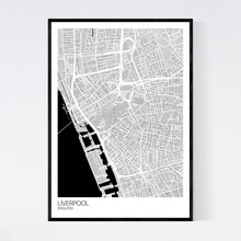 Load image into Gallery viewer, Liverpool City Centre City Map Print