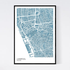 Map of Liverpool City Centre, England