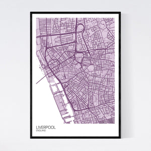 Liverpool City Centre City Map Print