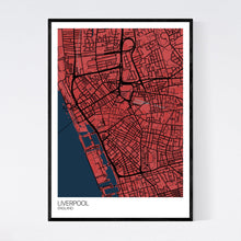Load image into Gallery viewer, Liverpool City Centre City Map Print