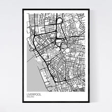 Load image into Gallery viewer, Liverpool City Centre City Map Print