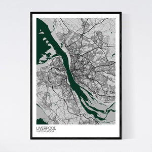 Liverpool City Map Print