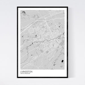 Livingston City Map Print