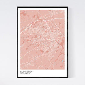 Livingston City Map Print