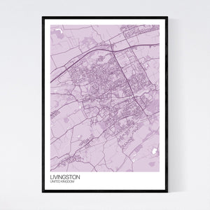 Livingston City Map Print