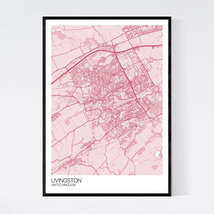 Livingston City Map Print