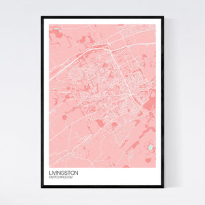 Livingston City Map Print