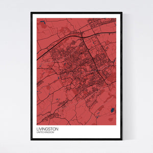 Livingston City Map Print