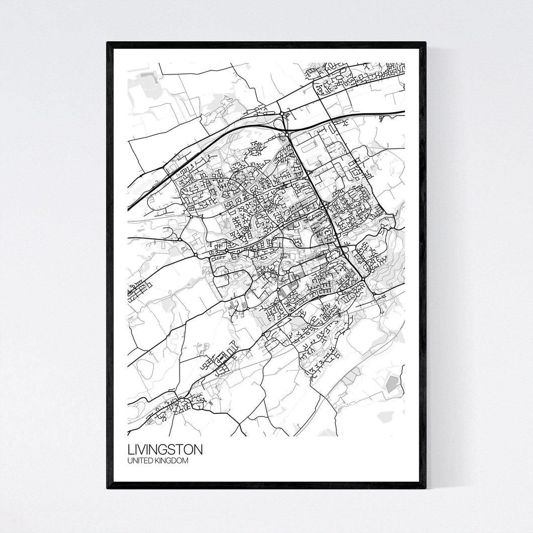 Livingston City Map Print