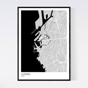 Livorno City Map Print