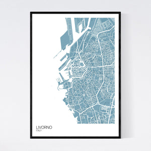 Livorno City Map Print