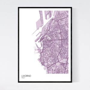 Livorno City Map Print