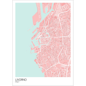 Map of Livorno, Italy