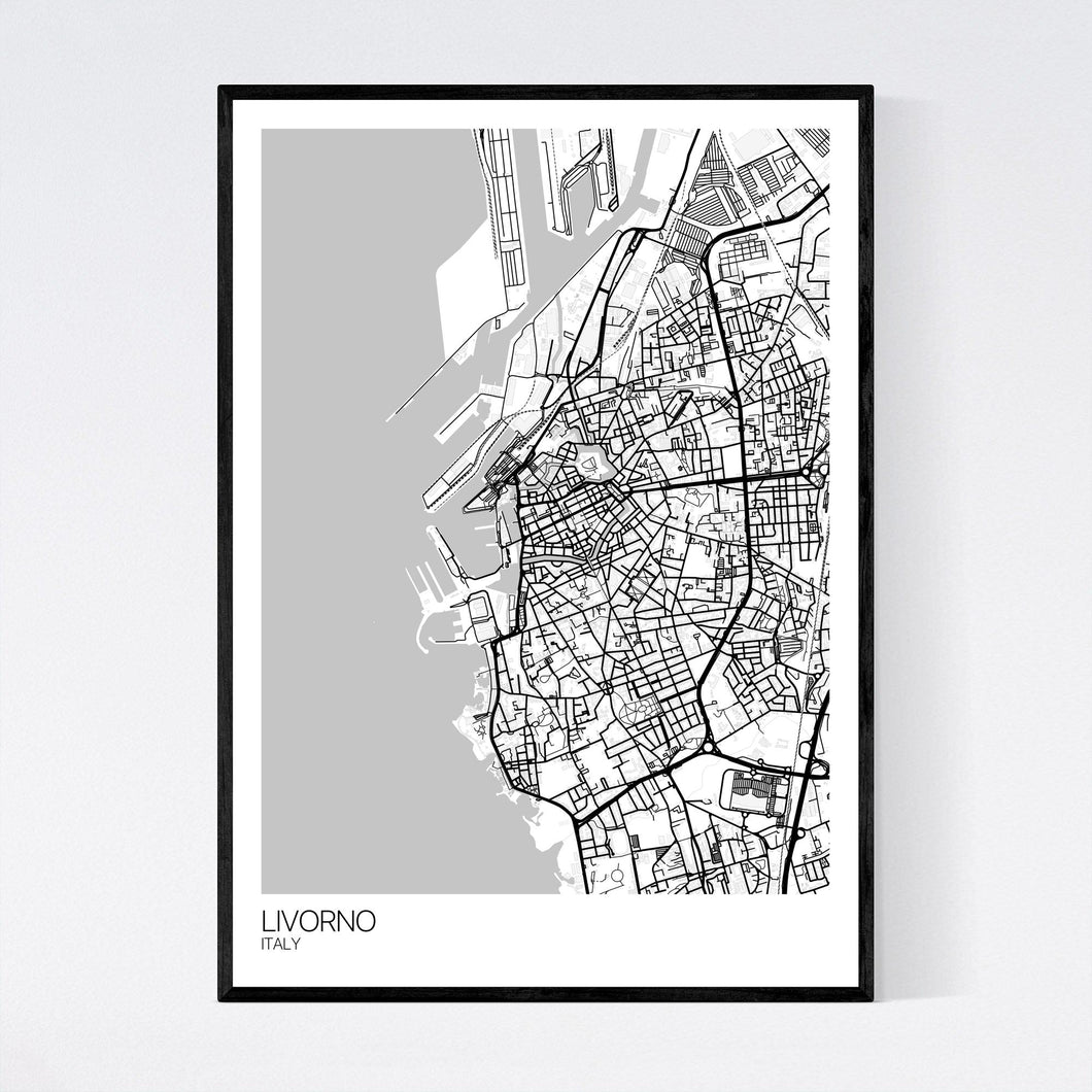 Livorno City Map Print