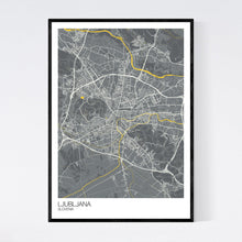 Load image into Gallery viewer, Ljubljana City Map Print