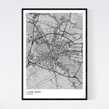 Load image into Gallery viewer, Ljubljana City Map Print