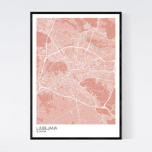 Load image into Gallery viewer, Ljubljana City Map Print