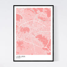Load image into Gallery viewer, Ljubljana City Map Print