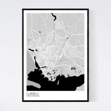 Load image into Gallery viewer, Llanelli City Map Print
