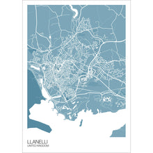 Load image into Gallery viewer, Map of Llanelli, United Kingdom