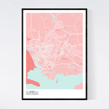 Load image into Gallery viewer, Llanelli City Map Print