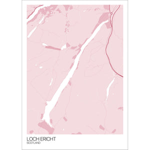 Map of Loch Ericht, Scotland