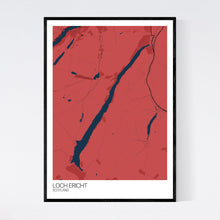 Load image into Gallery viewer, Loch Ericht Region Map Print